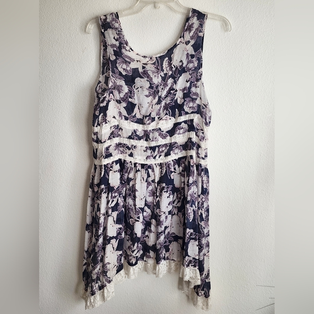 Simply Noelle Women's Long Sleeveless Floral Lightweight Tank Top Sz S/M 8-10 - Picture 5 of 8